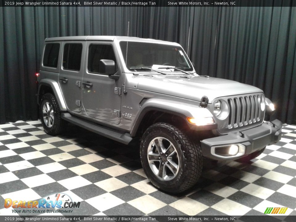 2019 Jeep Wrangler Unlimited Sahara 4x4 Billet Silver Metallic / Black/Heritage Tan Photo #4