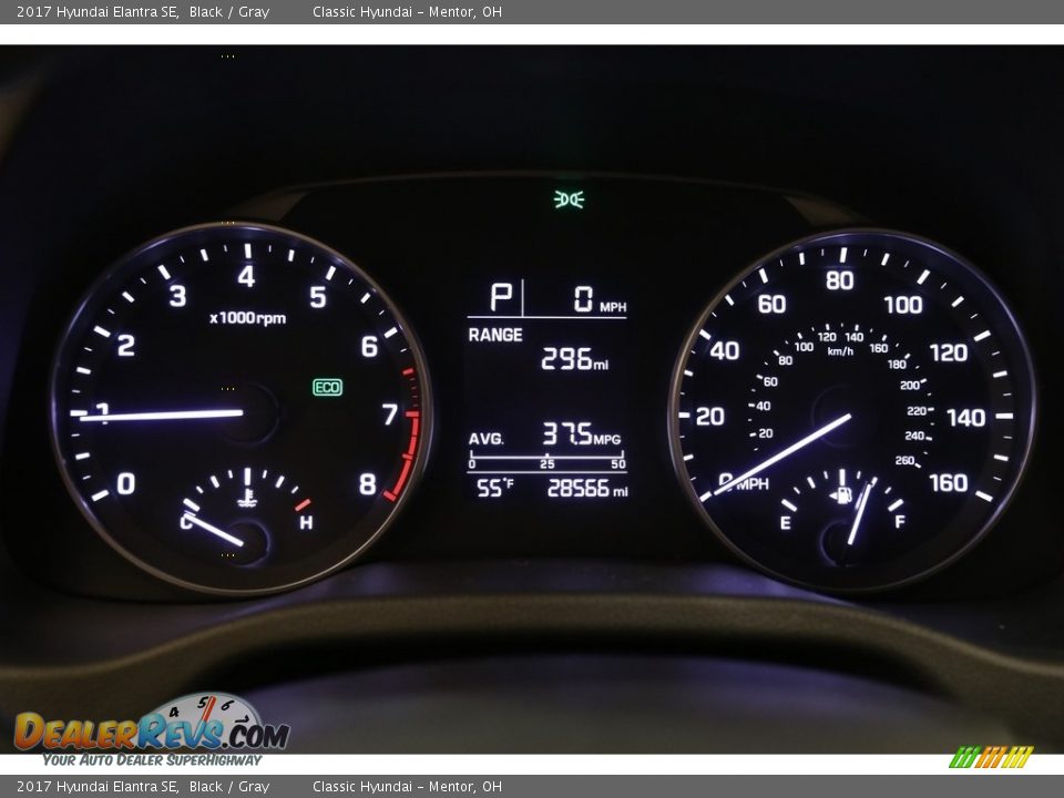 2017 Hyundai Elantra SE Black / Gray Photo #8