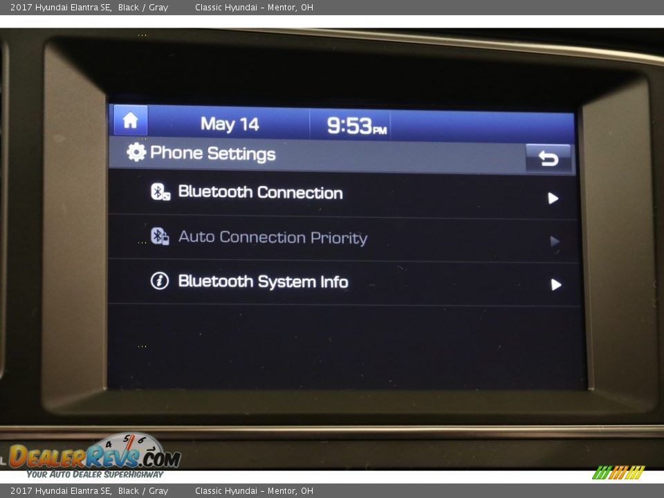 2017 Hyundai Elantra SE Black / Gray Photo #12