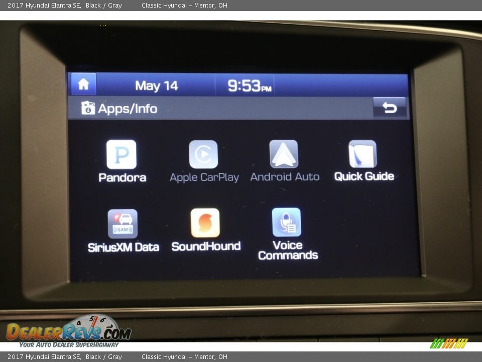 2017 Hyundai Elantra SE Black / Gray Photo #13