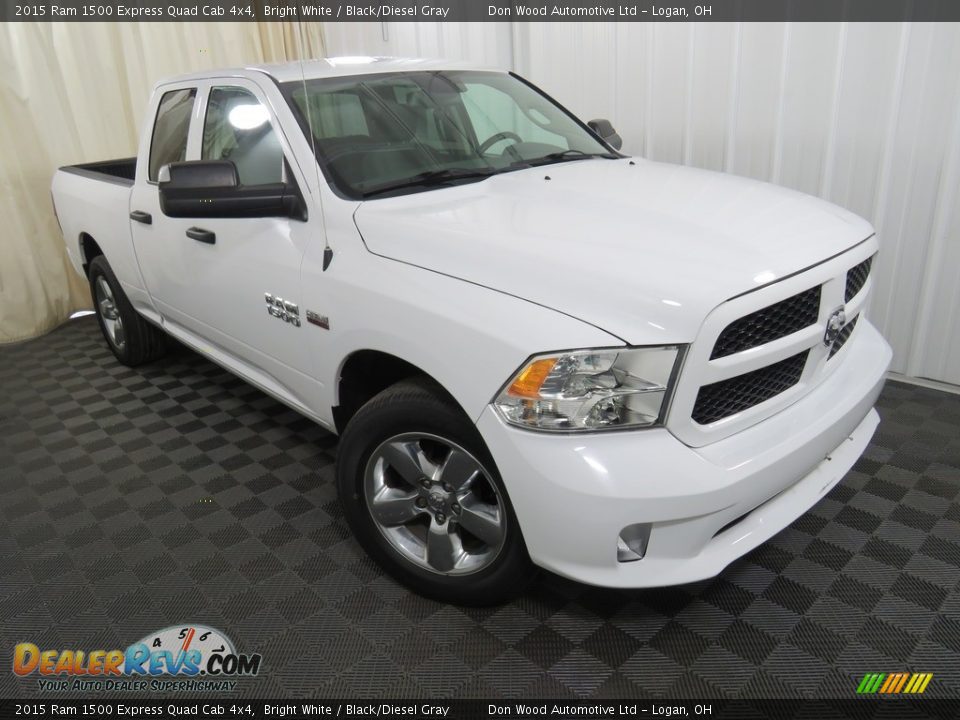 2015 Ram 1500 Express Quad Cab 4x4 Bright White / Black/Diesel Gray Photo #4