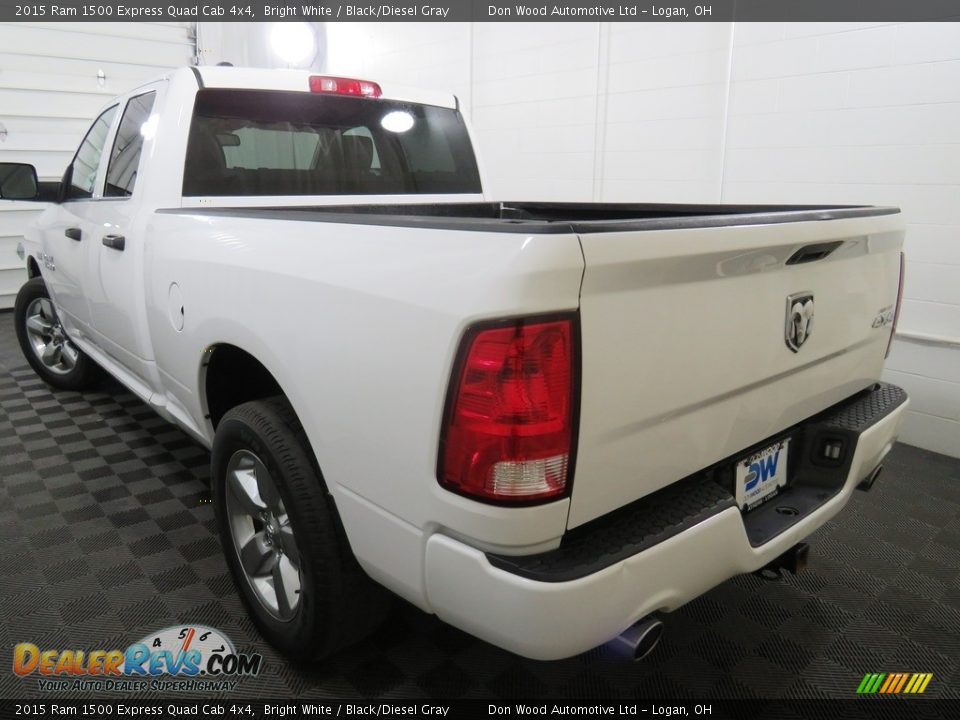 2015 Ram 1500 Express Quad Cab 4x4 Bright White / Black/Diesel Gray Photo #11