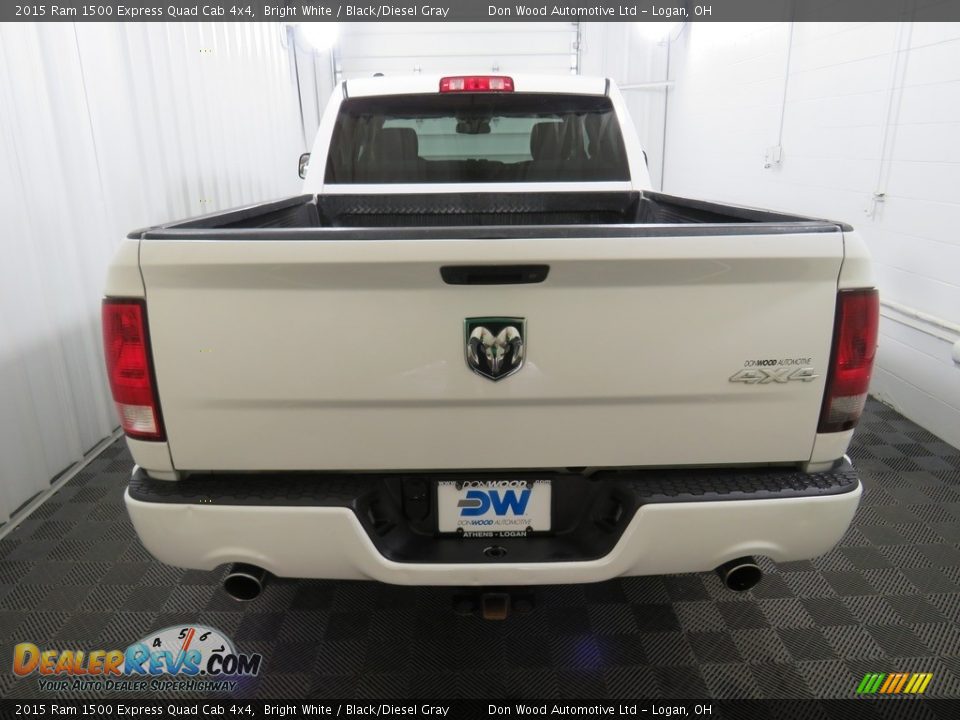 2015 Ram 1500 Express Quad Cab 4x4 Bright White / Black/Diesel Gray Photo #12