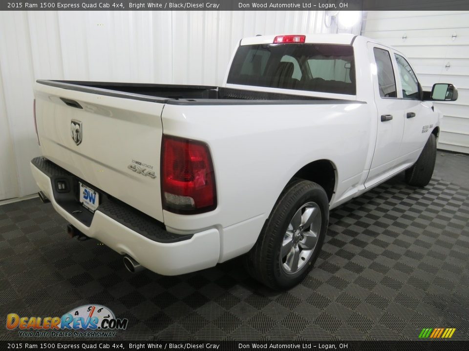 2015 Ram 1500 Express Quad Cab 4x4 Bright White / Black/Diesel Gray Photo #14