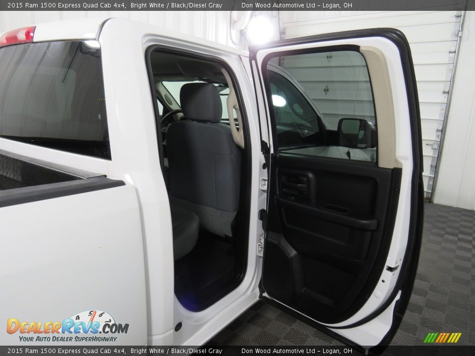 2015 Ram 1500 Express Quad Cab 4x4 Bright White / Black/Diesel Gray Photo #33