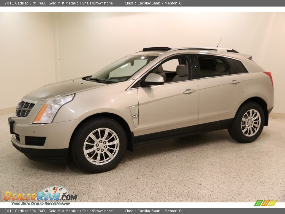 2011 Cadillac SRX FWD Gold Mist Metallic / Shale/Brownstone Photo #3