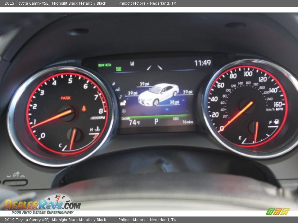 2019 Toyota Camry XSE Midnight Black Metallic / Black Photo #17