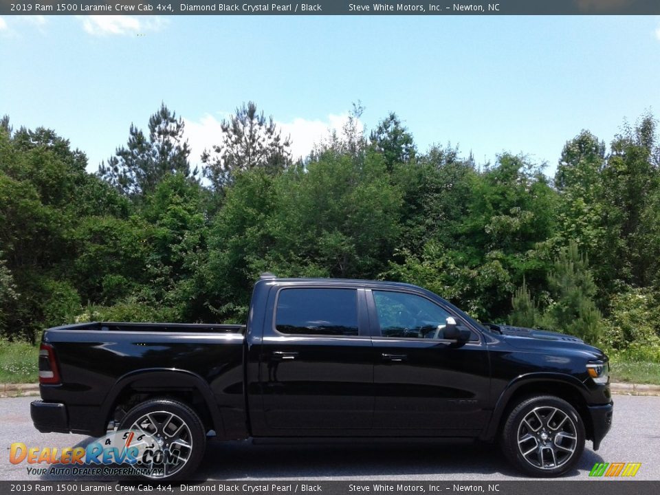 2019 Ram 1500 Laramie Crew Cab 4x4 Diamond Black Crystal Pearl / Black Photo #5