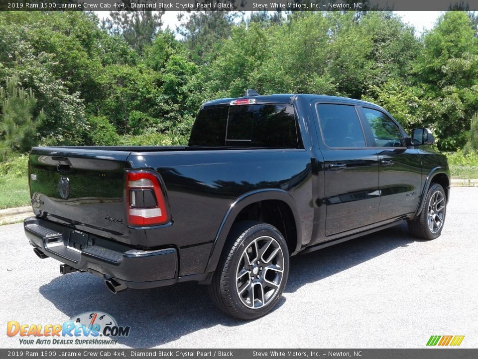 2019 Ram 1500 Laramie Crew Cab 4x4 Diamond Black Crystal Pearl / Black Photo #6