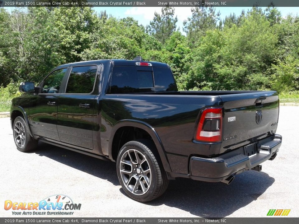 2019 Ram 1500 Laramie Crew Cab 4x4 Diamond Black Crystal Pearl / Black Photo #8