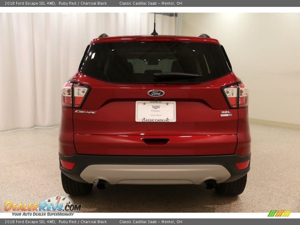 2018 Ford Escape SEL 4WD Ruby Red / Charcoal Black Photo #18