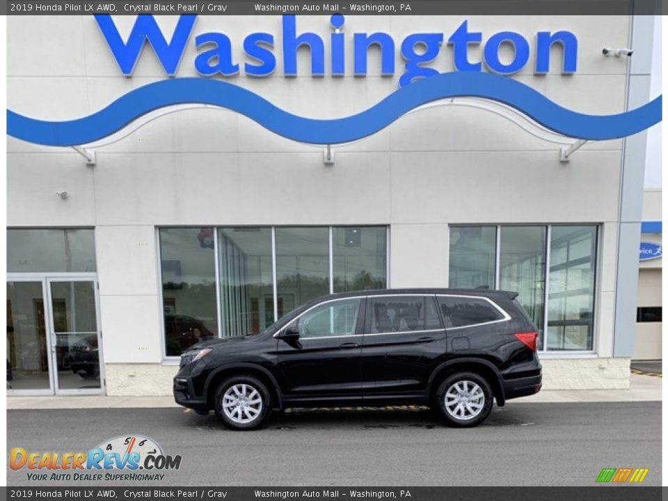 2019 Honda Pilot LX AWD Crystal Black Pearl / Gray Photo #1