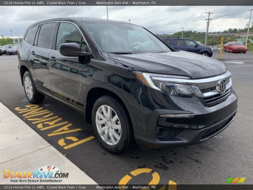 2019 Honda Pilot LX AWD Crystal Black Pearl / Gray Photo #4