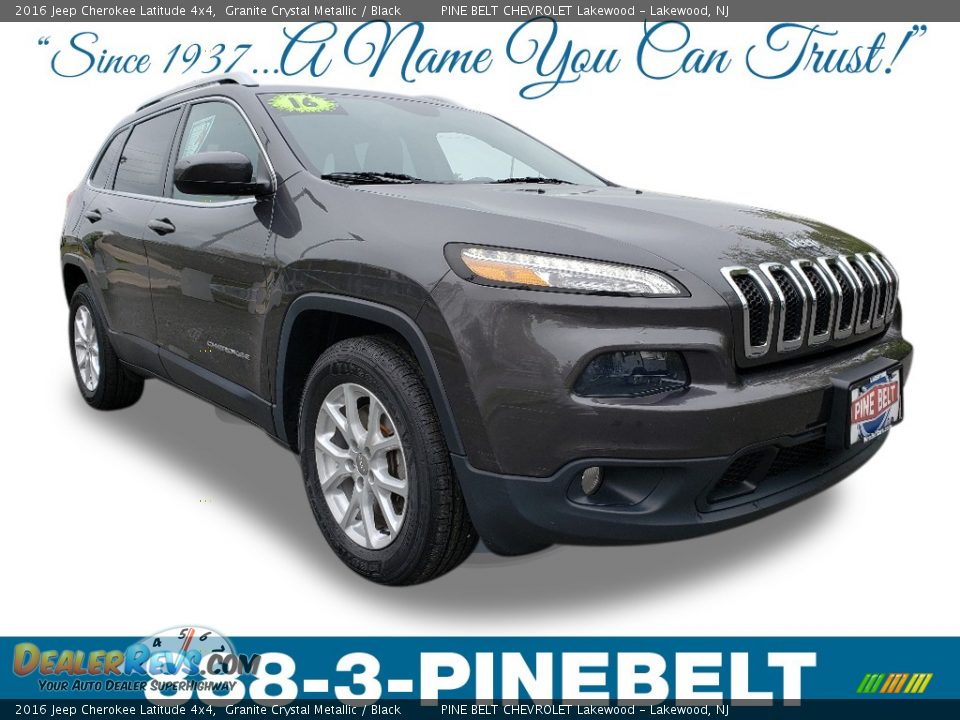 2016 Jeep Cherokee Latitude 4x4 Granite Crystal Metallic / Black Photo #1
