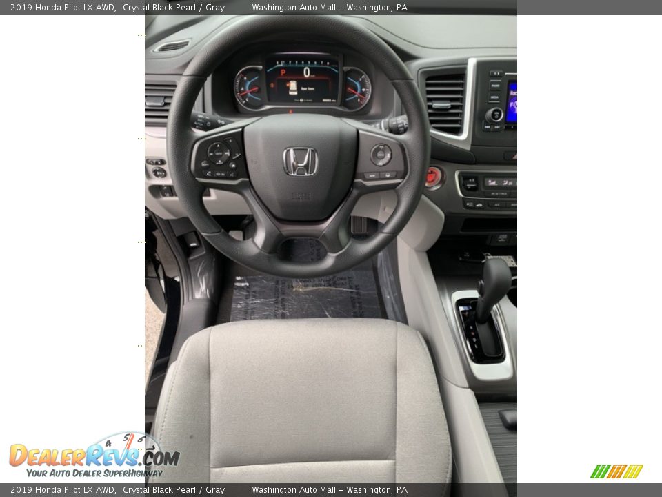 2019 Honda Pilot LX AWD Crystal Black Pearl / Gray Photo #11