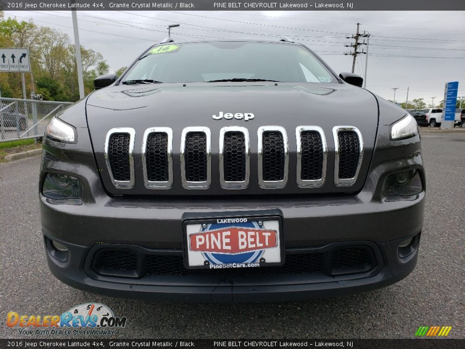 2016 Jeep Cherokee Latitude 4x4 Granite Crystal Metallic / Black Photo #2