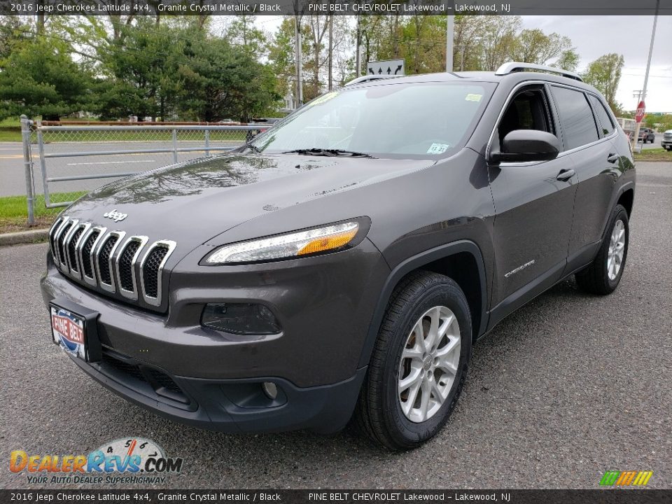 2016 Jeep Cherokee Latitude 4x4 Granite Crystal Metallic / Black Photo #3
