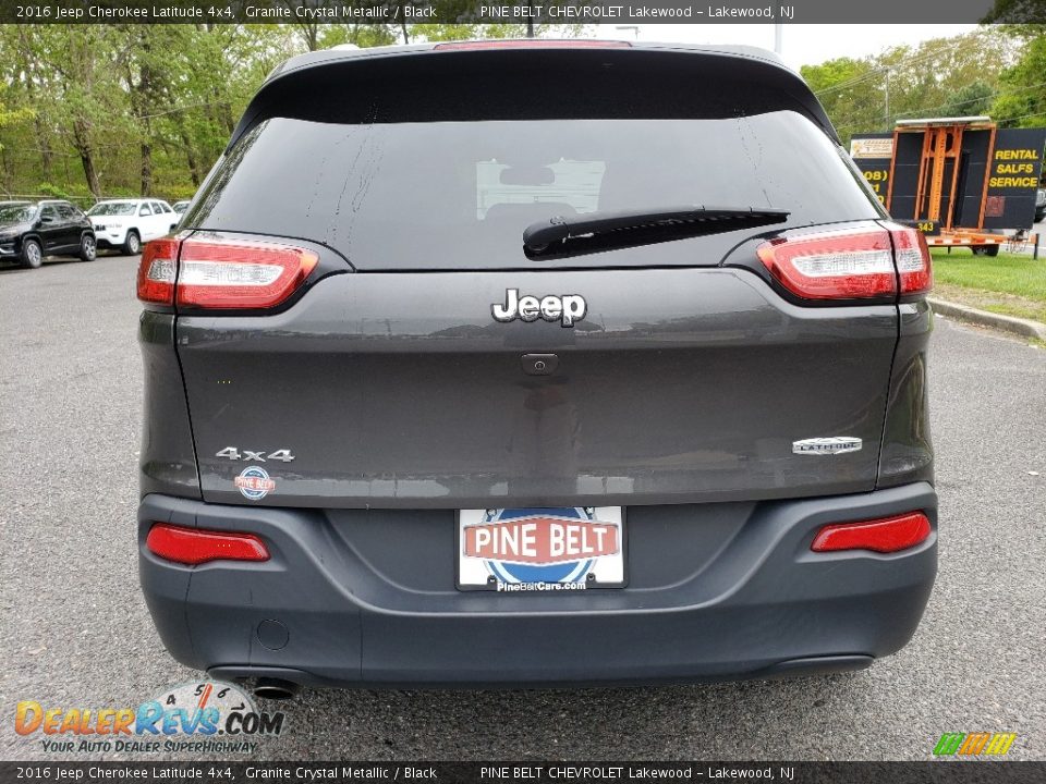 2016 Jeep Cherokee Latitude 4x4 Granite Crystal Metallic / Black Photo #6