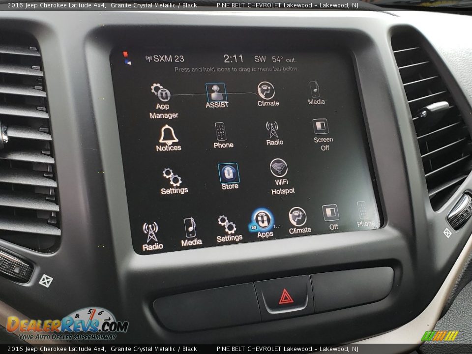 2016 Jeep Cherokee Latitude 4x4 Granite Crystal Metallic / Black Photo #20