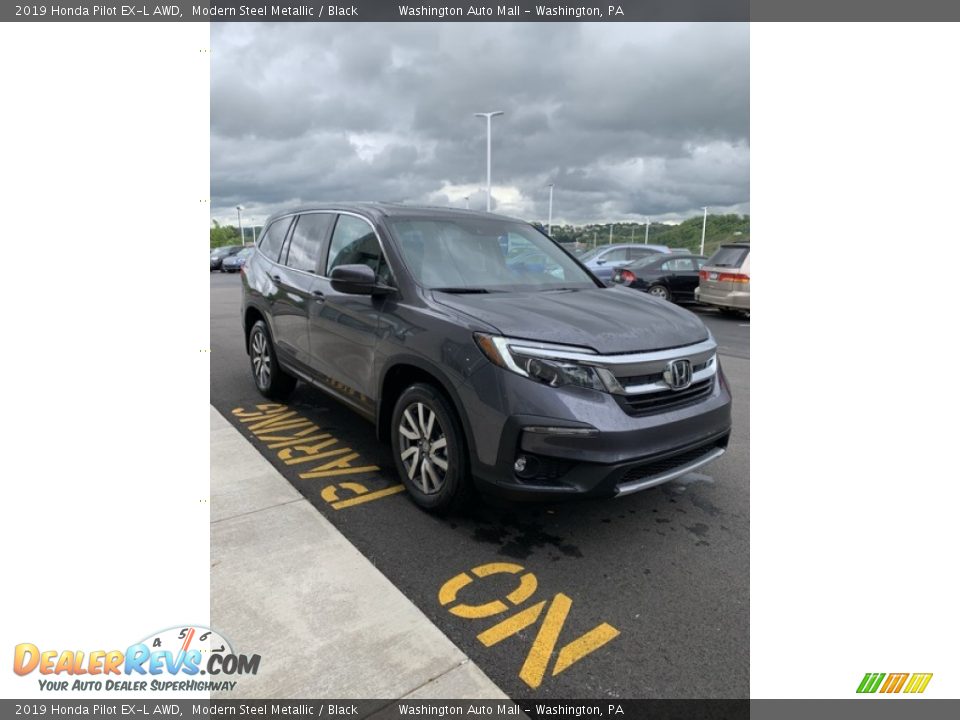 2019 Honda Pilot EX-L AWD Modern Steel Metallic / Black Photo #4