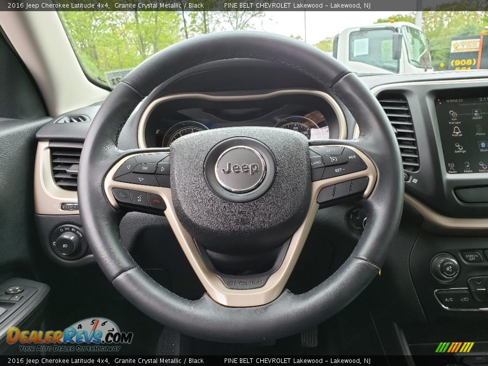 2016 Jeep Cherokee Latitude 4x4 Granite Crystal Metallic / Black Photo #23