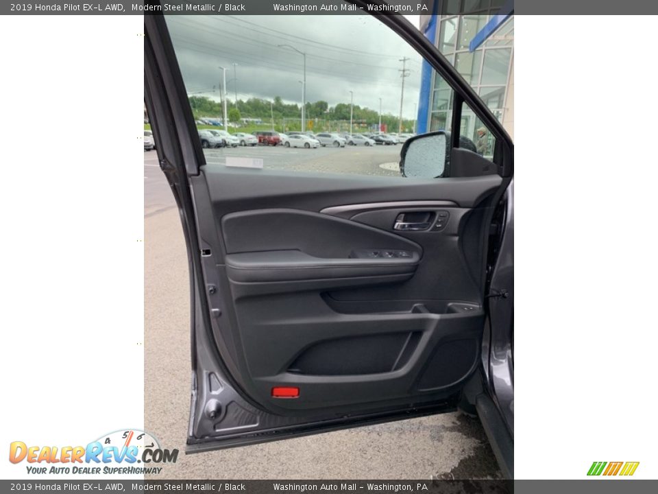 2019 Honda Pilot EX-L AWD Modern Steel Metallic / Black Photo #8