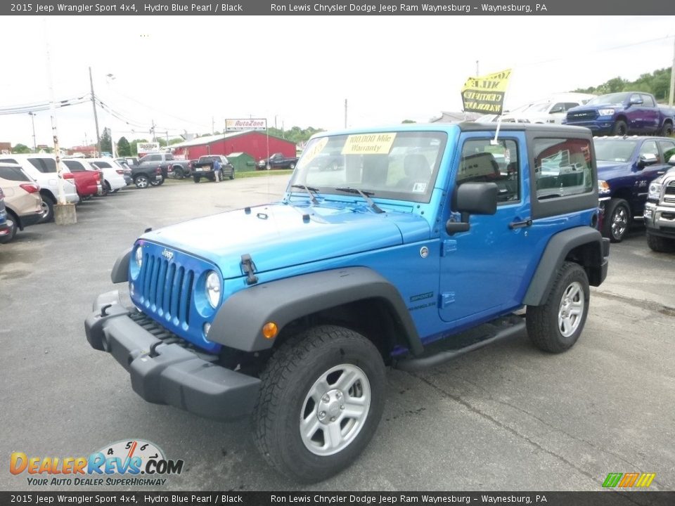 2015 Jeep Wrangler Sport 4x4 Hydro Blue Pearl / Black Photo #1