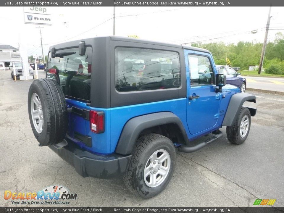 2015 Jeep Wrangler Sport 4x4 Hydro Blue Pearl / Black Photo #6