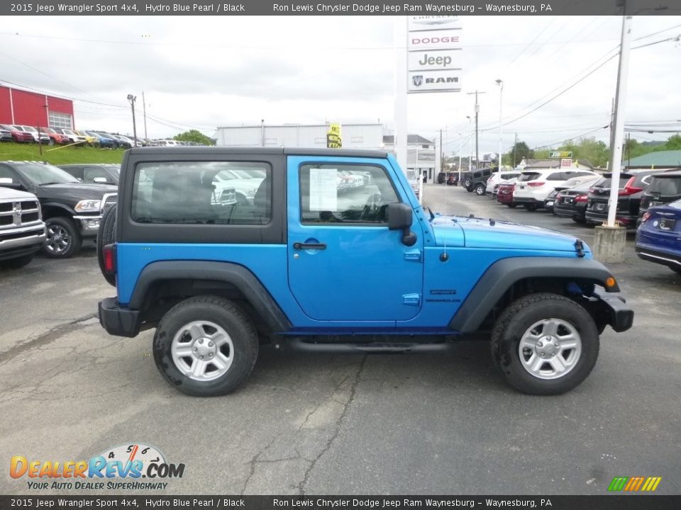 2015 Jeep Wrangler Sport 4x4 Hydro Blue Pearl / Black Photo #7