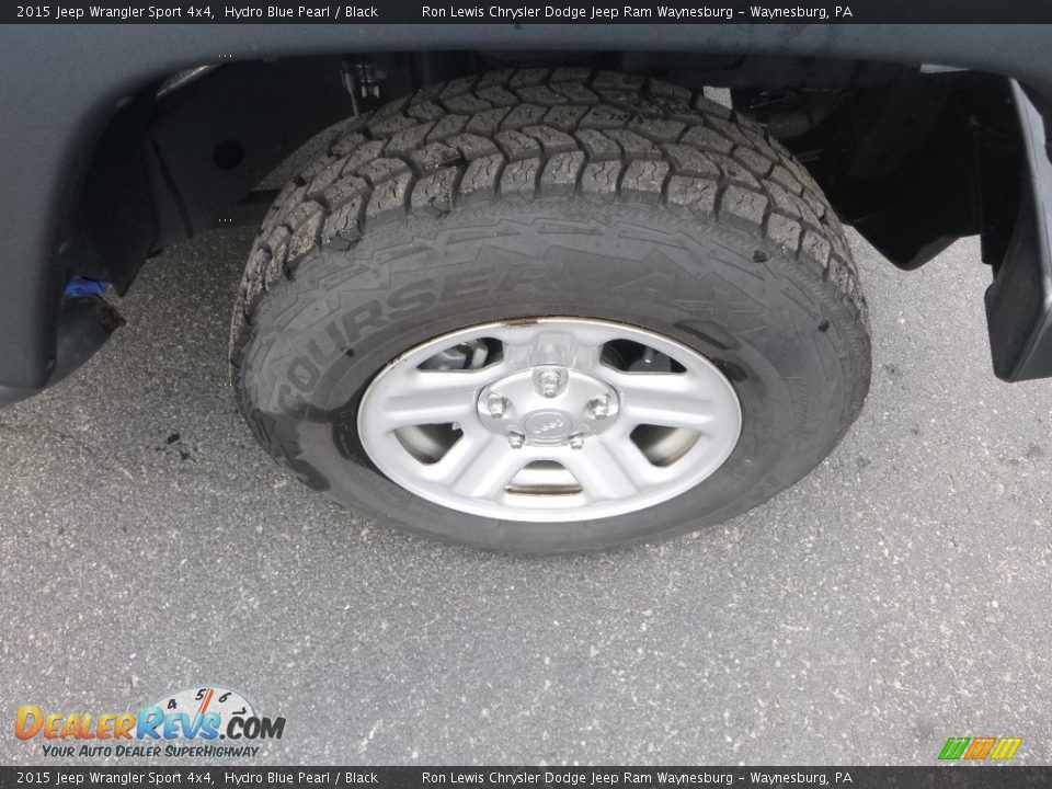 2015 Jeep Wrangler Sport 4x4 Hydro Blue Pearl / Black Photo #10