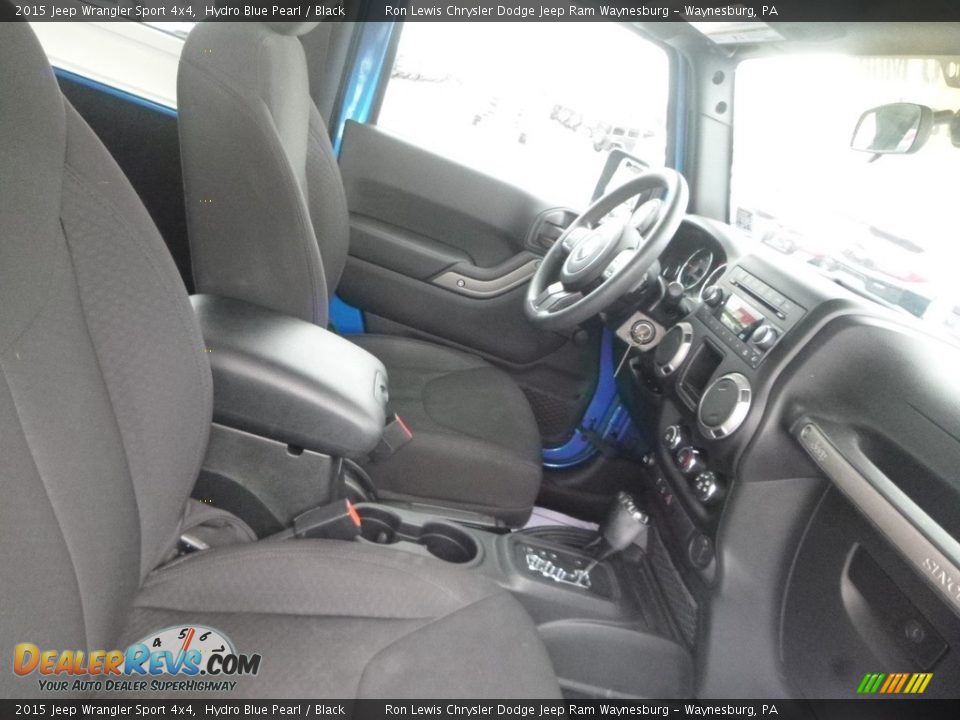 2015 Jeep Wrangler Sport 4x4 Hydro Blue Pearl / Black Photo #11