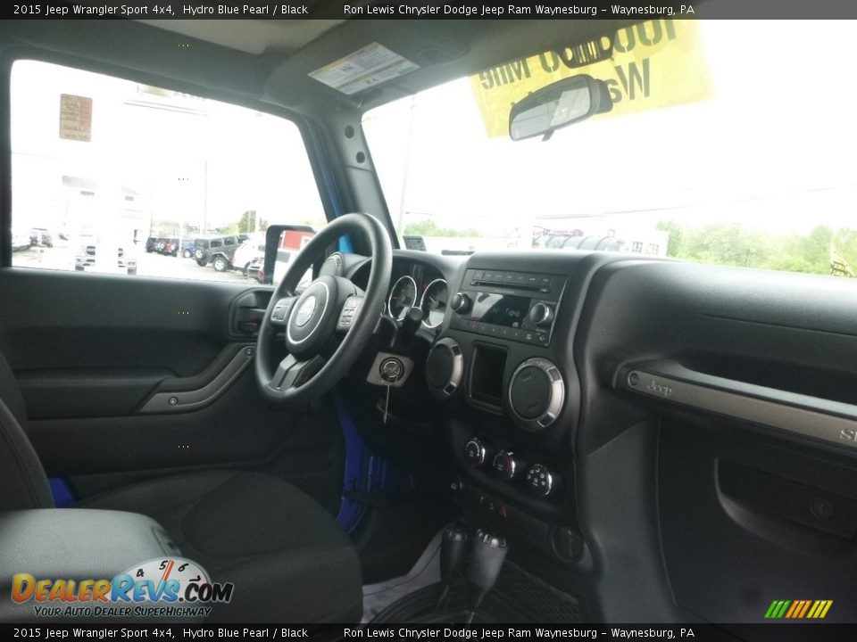 2015 Jeep Wrangler Sport 4x4 Hydro Blue Pearl / Black Photo #12