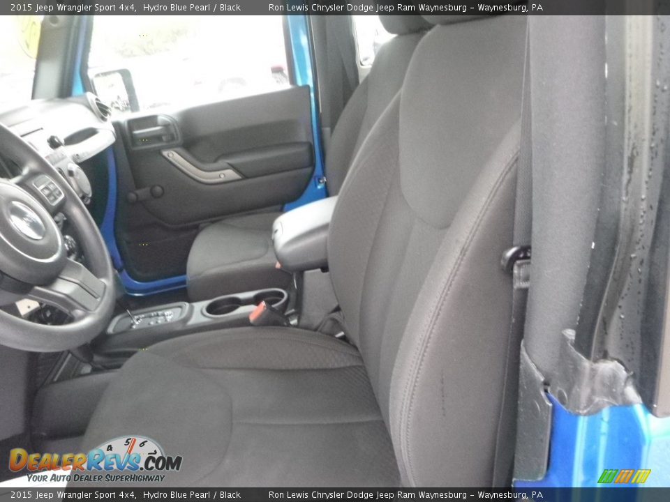 2015 Jeep Wrangler Sport 4x4 Hydro Blue Pearl / Black Photo #14