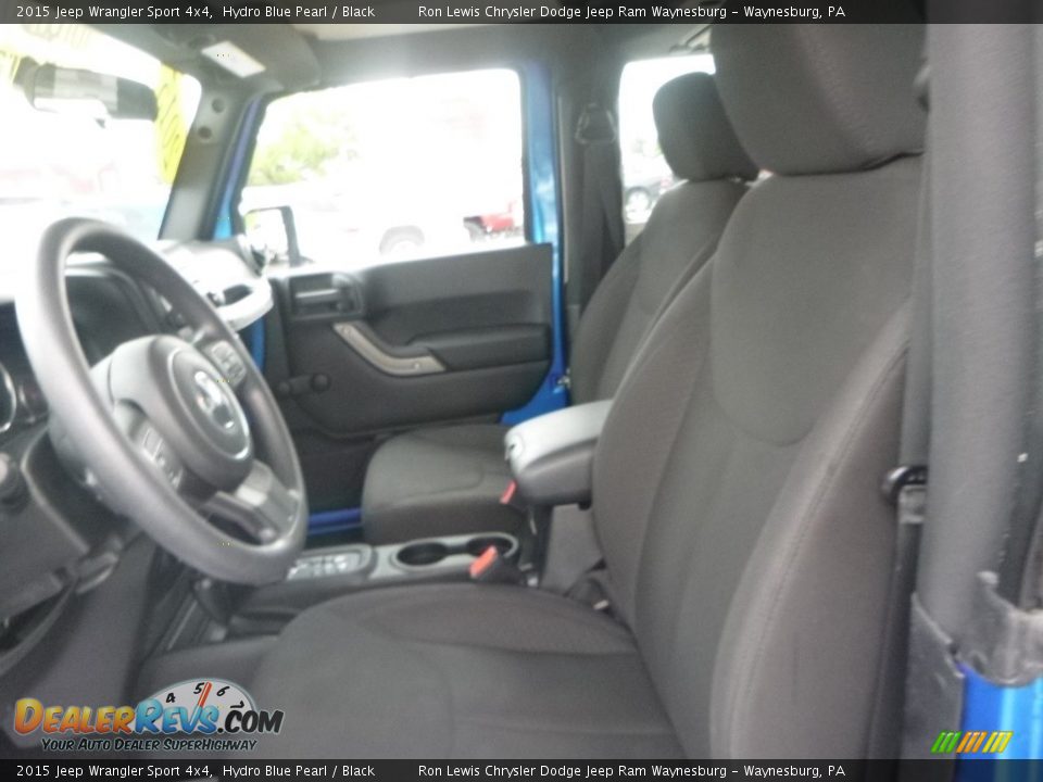2015 Jeep Wrangler Sport 4x4 Hydro Blue Pearl / Black Photo #16