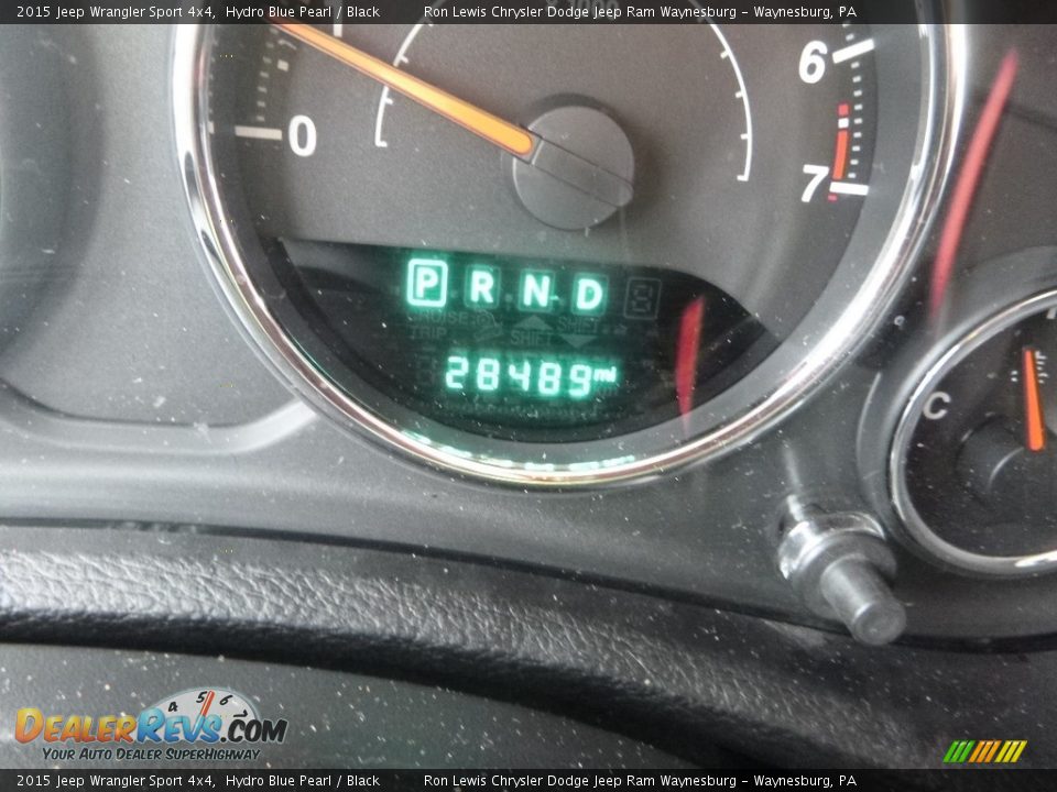 2015 Jeep Wrangler Sport 4x4 Hydro Blue Pearl / Black Photo #18