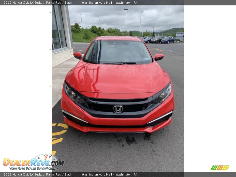 2019 Honda Civic LX Sedan Rallye Red / Black Photo #3