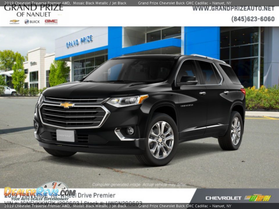 2019 Chevrolet Traverse Premier AWD Mosaic Black Metallic / Jet Black Photo #1