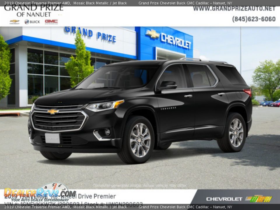 2019 Chevrolet Traverse Premier AWD Mosaic Black Metallic / Jet Black Photo #2
