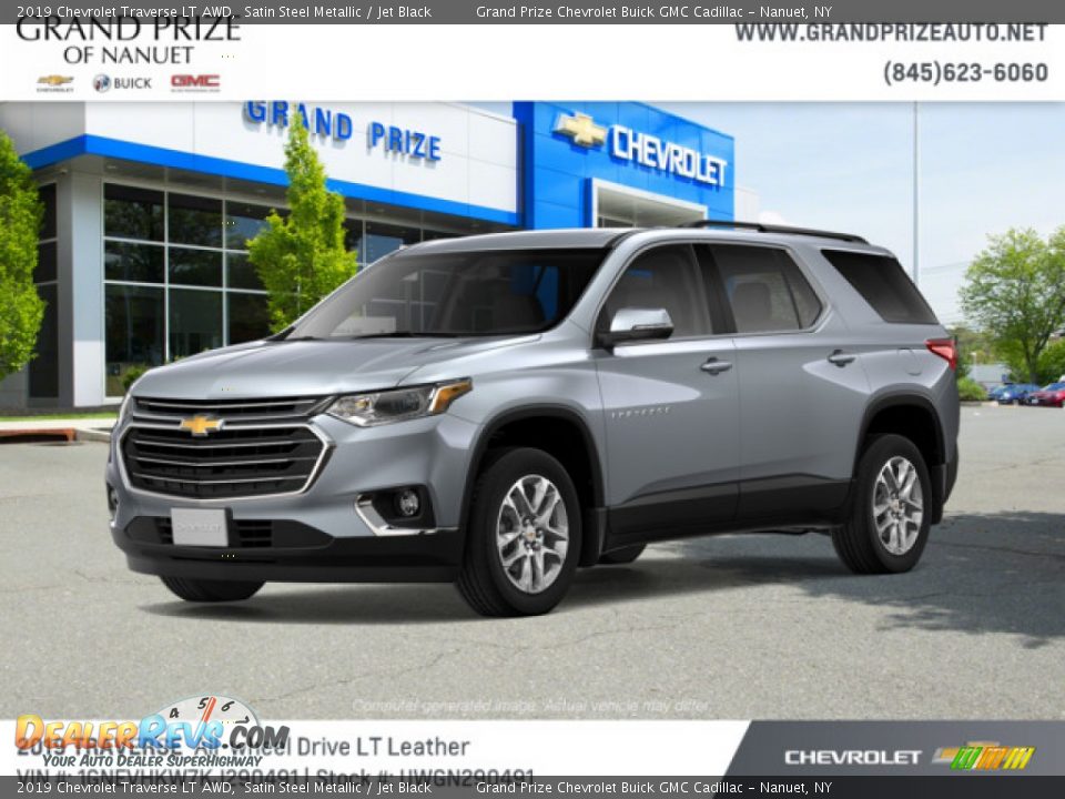 2019 Chevrolet Traverse LT AWD Satin Steel Metallic / Jet Black Photo #2