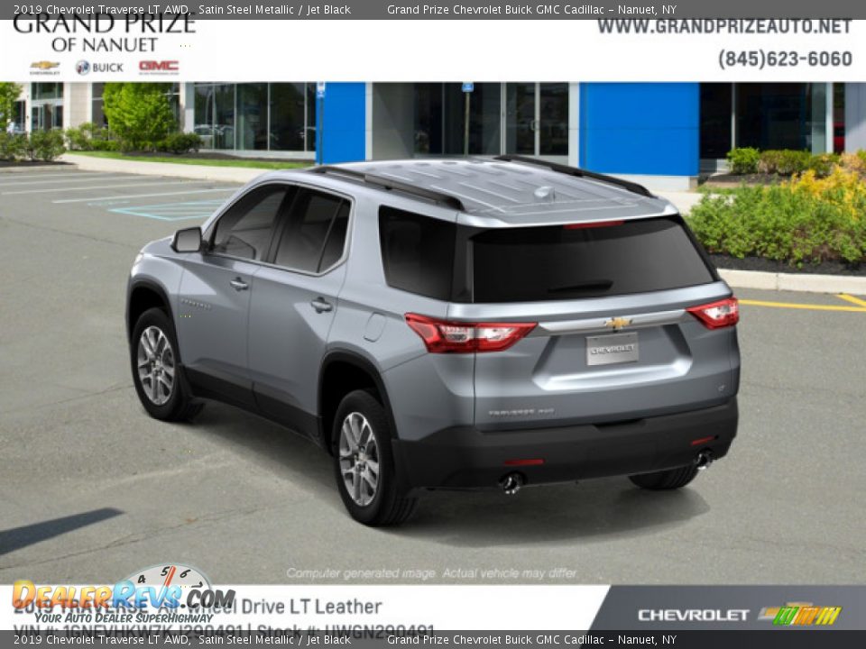 2019 Chevrolet Traverse LT AWD Satin Steel Metallic / Jet Black Photo #3