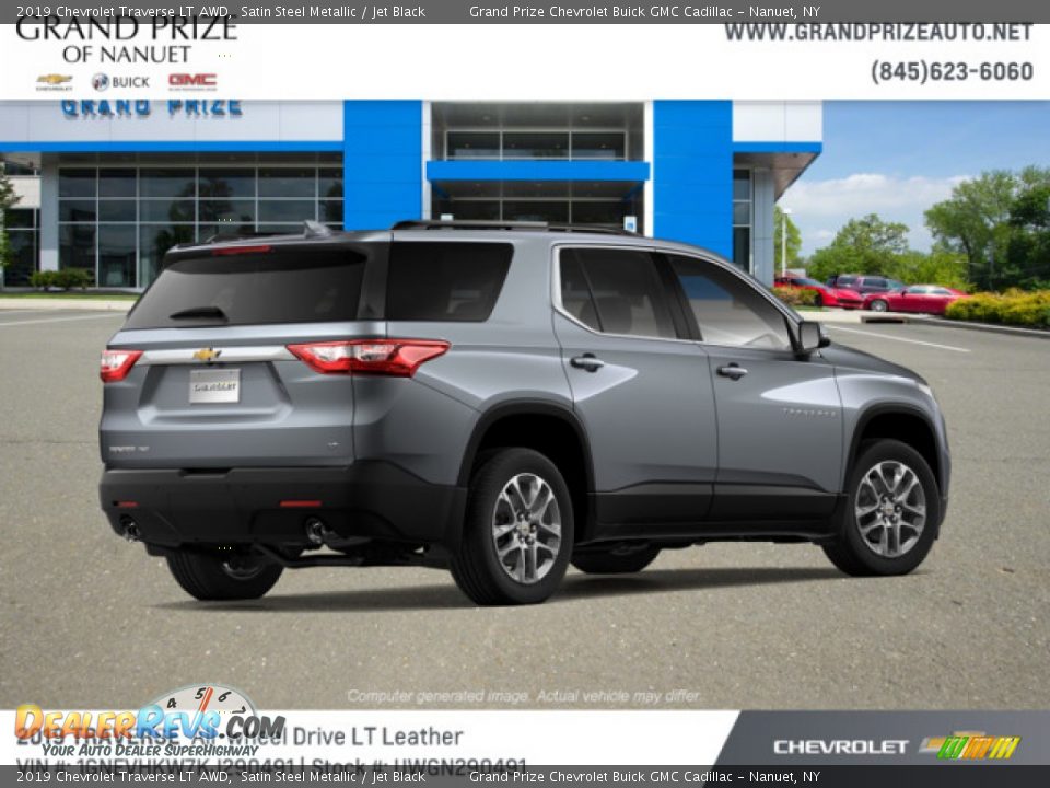 2019 Chevrolet Traverse LT AWD Satin Steel Metallic / Jet Black Photo #4