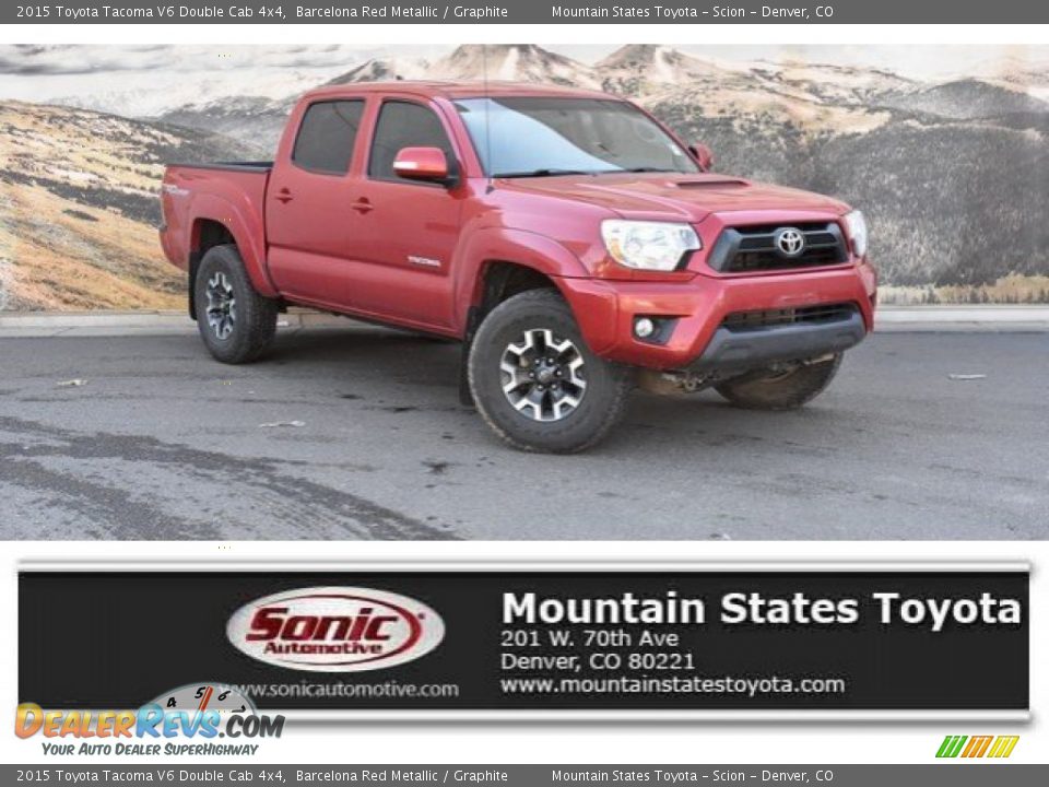 2015 Toyota Tacoma V6 Double Cab 4x4 Barcelona Red Metallic / Graphite Photo #1