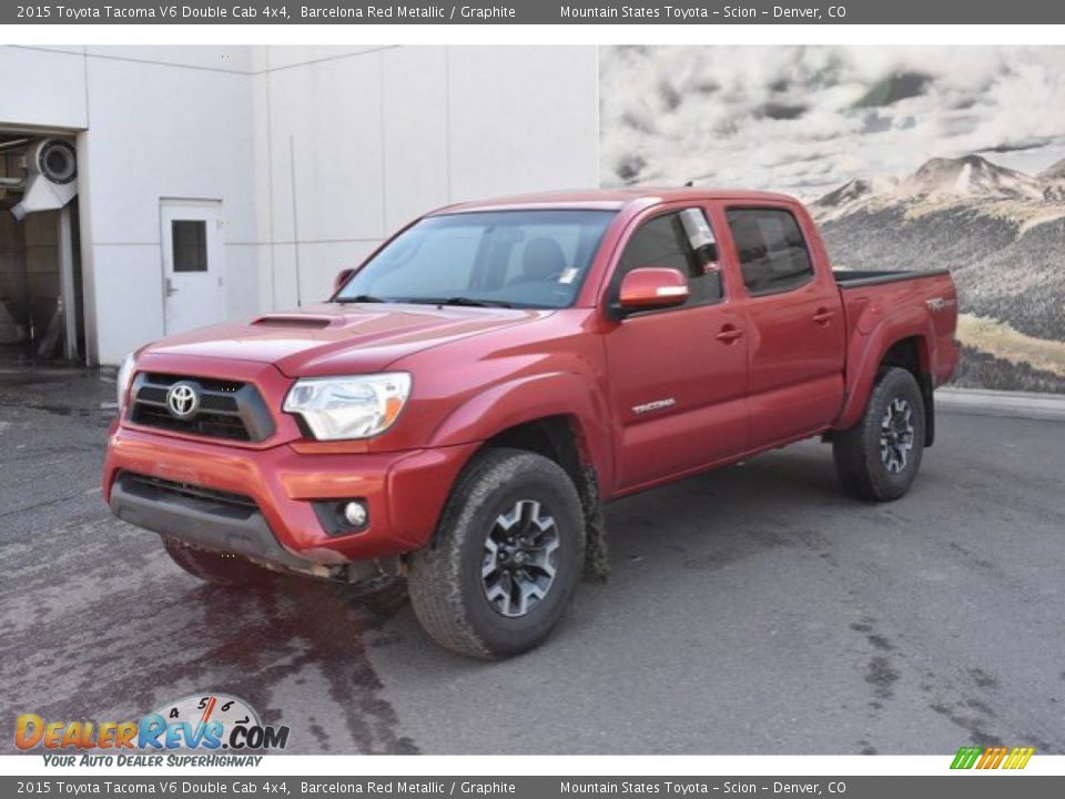 2015 Toyota Tacoma V6 Double Cab 4x4 Barcelona Red Metallic / Graphite Photo #2