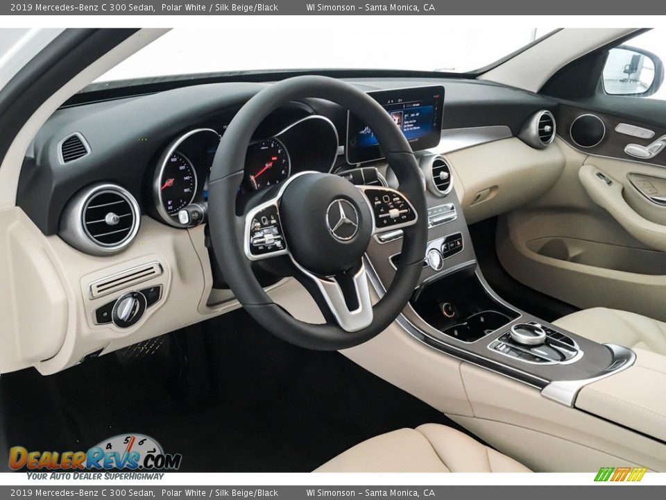 2019 Mercedes-Benz C 300 Sedan Polar White / Silk Beige/Black Photo #4