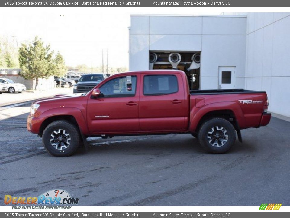 2015 Toyota Tacoma V6 Double Cab 4x4 Barcelona Red Metallic / Graphite Photo #3