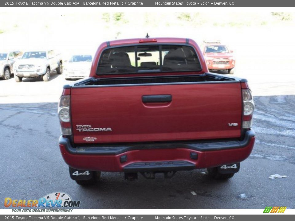 2015 Toyota Tacoma V6 Double Cab 4x4 Barcelona Red Metallic / Graphite Photo #5