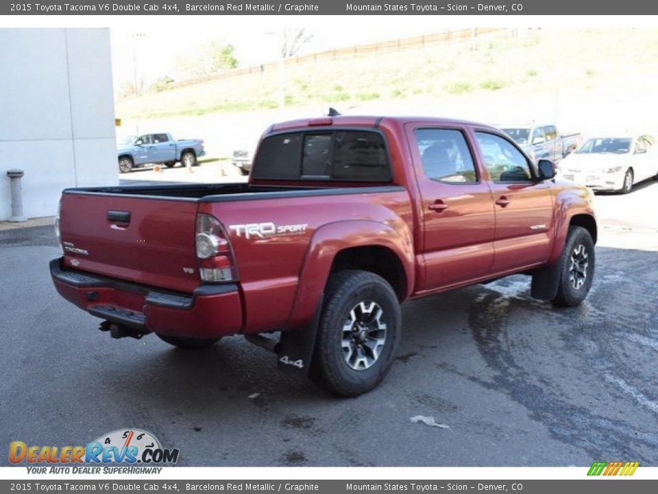 2015 Toyota Tacoma V6 Double Cab 4x4 Barcelona Red Metallic / Graphite Photo #6