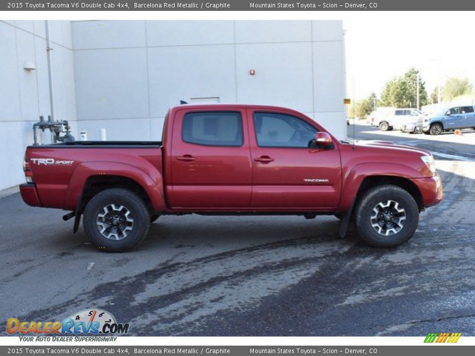 2015 Toyota Tacoma V6 Double Cab 4x4 Barcelona Red Metallic / Graphite Photo #7