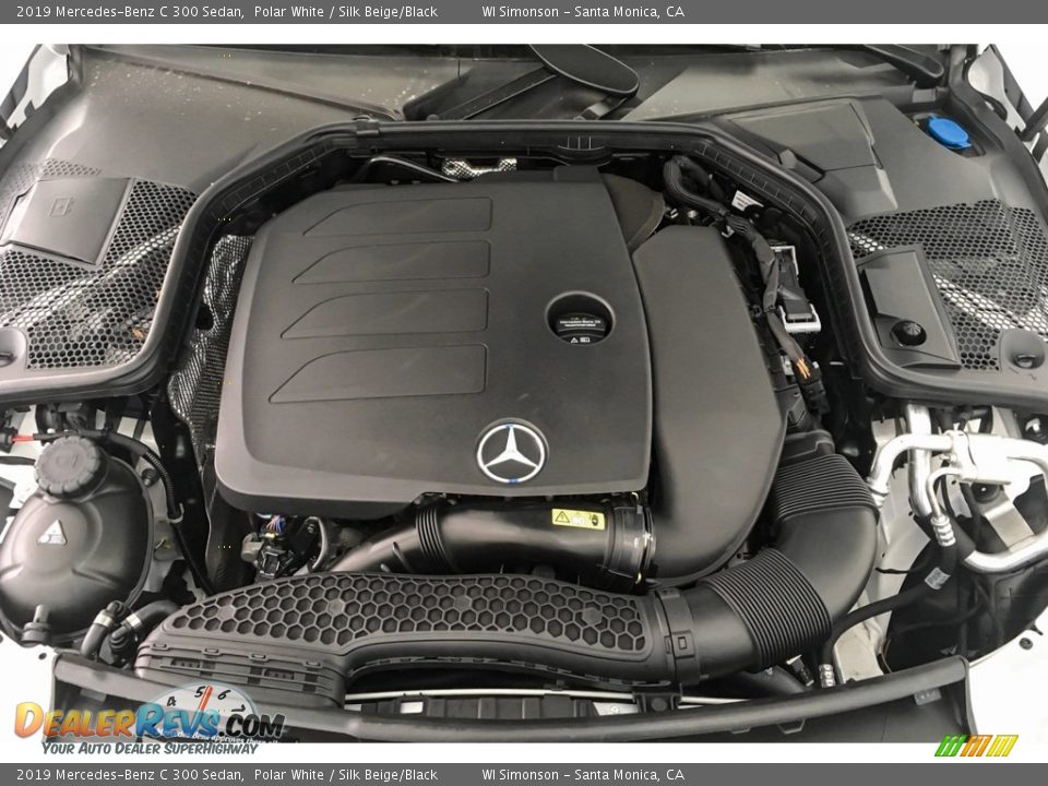 2019 Mercedes-Benz C 300 Sedan Polar White / Silk Beige/Black Photo #8