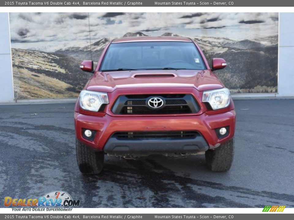 2015 Toyota Tacoma V6 Double Cab 4x4 Barcelona Red Metallic / Graphite Photo #8
